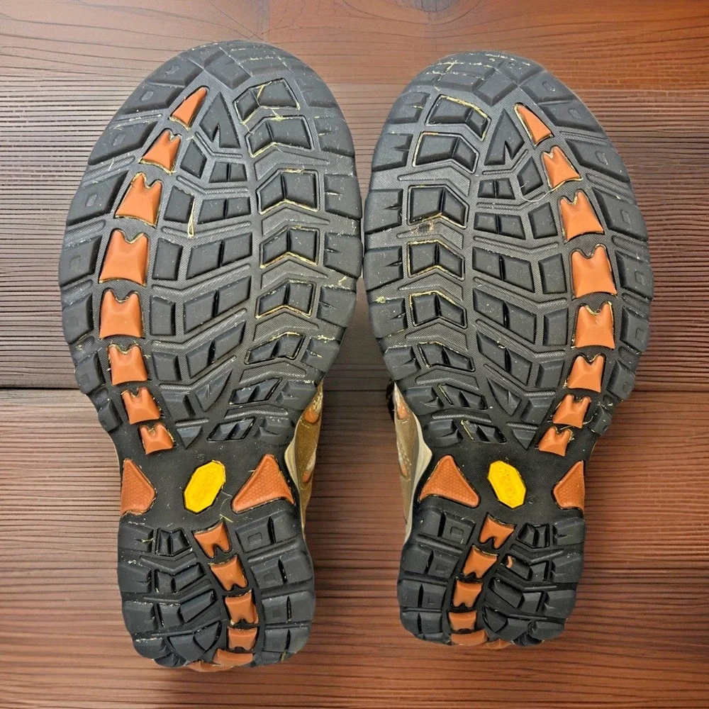 Eddie Bauer Hiking Shoes Men's 12 Vibram Sole Leather Mesh Trail Outdoor 0077‑76